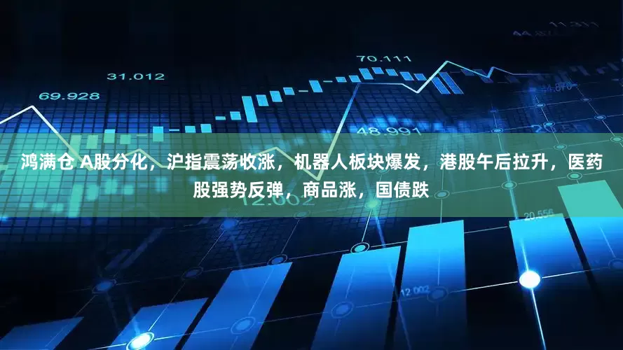 鸿满仓 A股分化，沪指震荡收涨，机器人板块爆发，港股午后拉升，医药股强势反弹，商品涨，国债跌